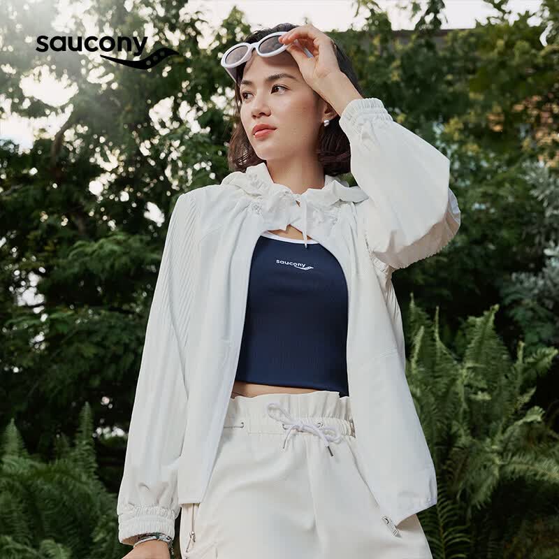 SAUCONY女子轻盈透气舒适休闲弹力宽松运动跑步训练防晒服
