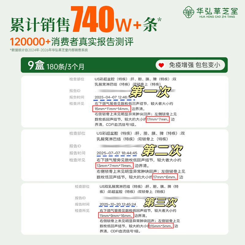 华弘草芝堂破壁灵芝孢子粉蓝帽高三萜 3大有机 增强免疫力 营养保健品送父母 1g*10条/盒【5天量 入门体验】