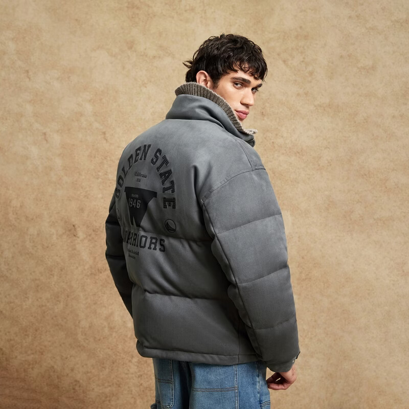 杰克·琼斯(JACK&JONES)冬季男装潮流休闲宽松羽绒服合集 225412021E40 浅灰色 XL (185)