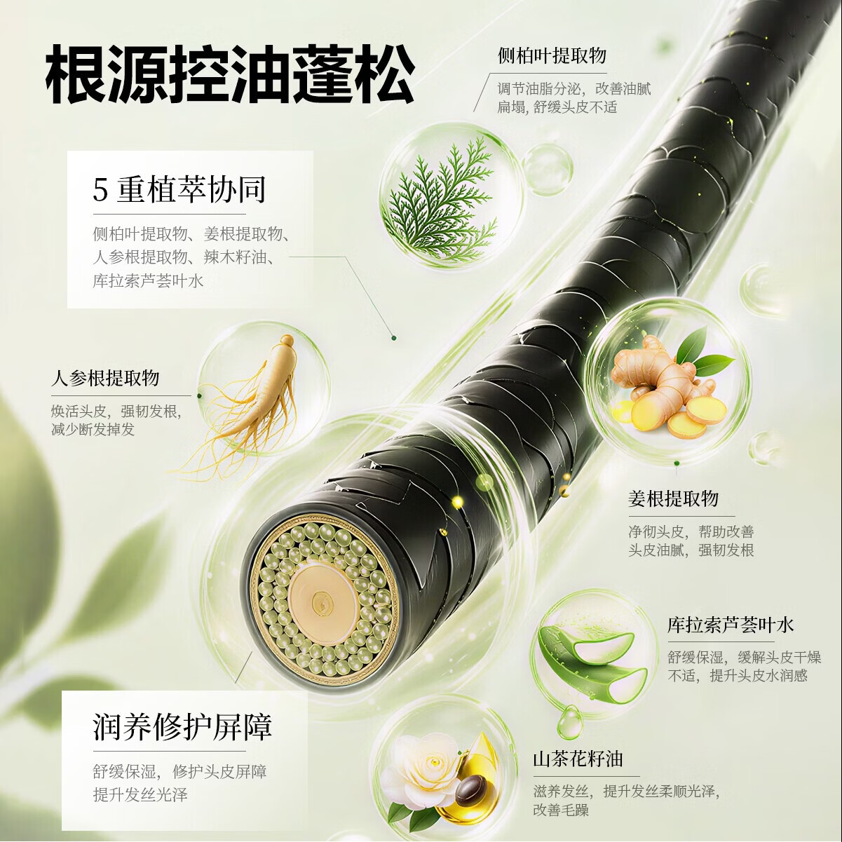 莉米洛LIMILUO莉米洛男女通用洗发水改善油腻扁塌防掉断发持久控油蓬松 【三瓶】侧柏叶辣木洗发水