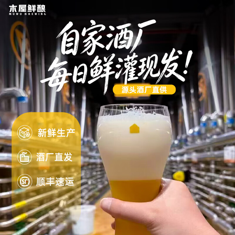 木屋烧烤鲜酿品鉴装啤酒6罐 古斯海盐德式小麦低度微醺解辣酒水 古斯海盐 252mL 6罐