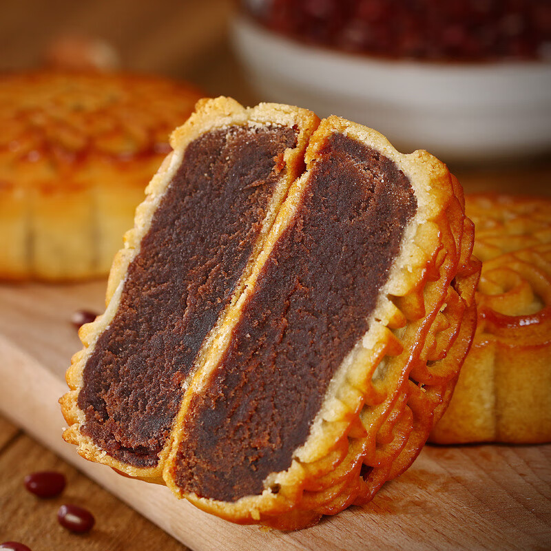 现货广式月饼国风粤潮240g礼盒豆沙馅老式广东月饼节日送礼 划算!