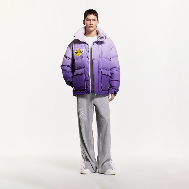 杰克·琼斯(JACK&JONES)冬季男装潮流休闲宽松羽绒服合集 224312035E37 淡紫色 XS