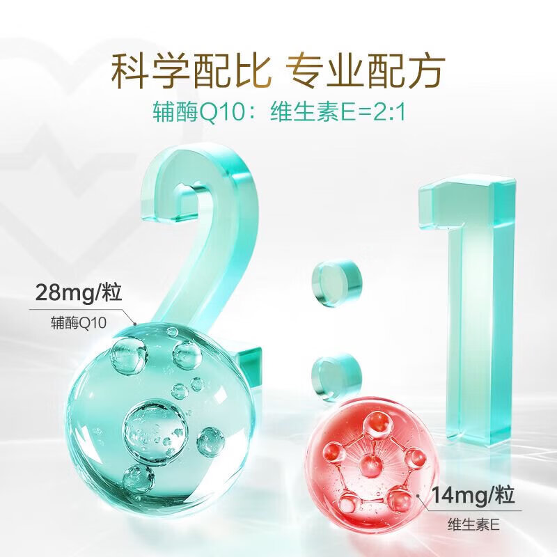 汤臣倍健辅酶Q10软胶囊成人 增强免疫力女性男士中老年人 心脏养护维生素E 新日期 60粒*1盒 正品保障-防伪可扫-线下同款-假一赔十