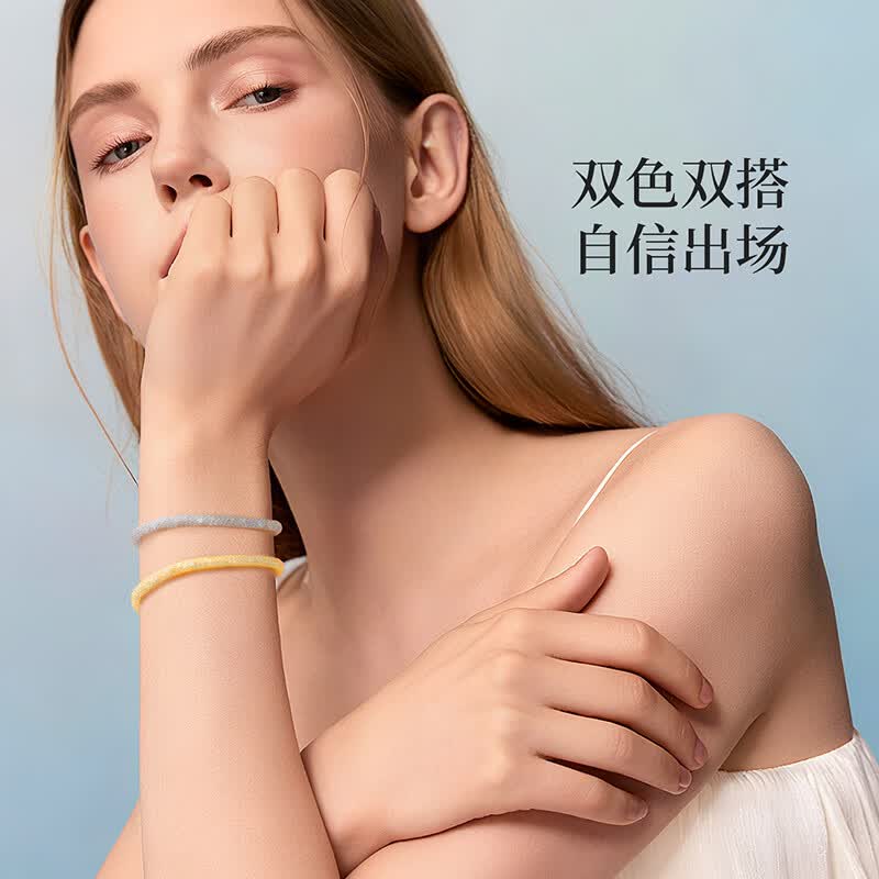 周大生【生日礼物】DC缠绕网格手链金色老钱风钱袋子新款璀璨银河送女生 钱袋子手链(金色)送专享礼盒