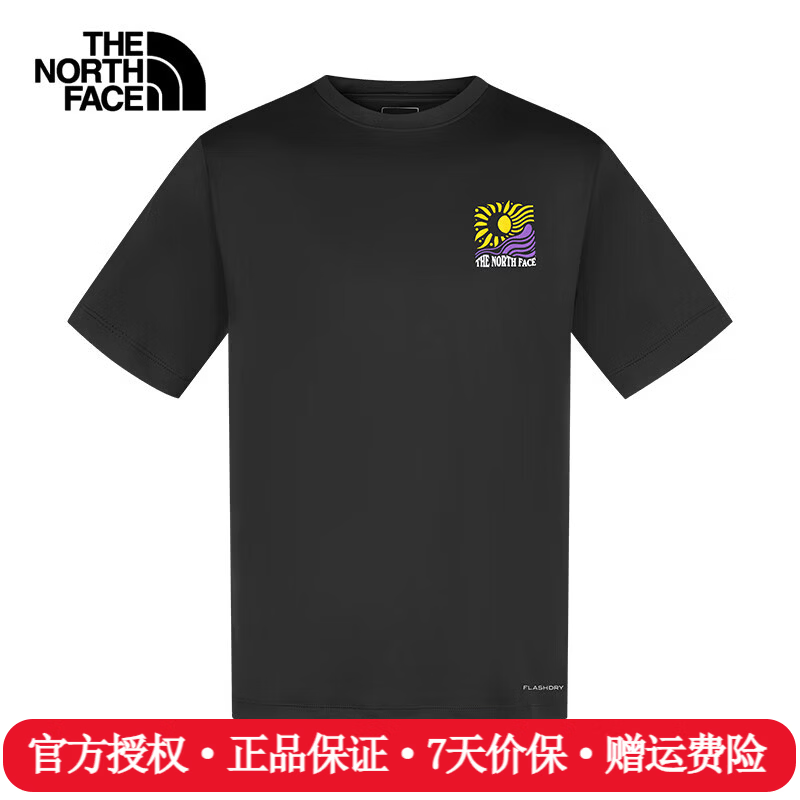 The North Face北面短袖速干T恤男26春夏新款户外运动舒适吸湿透气UPF50半袖8G7W JK3/宇宙黑 XL /180/108A