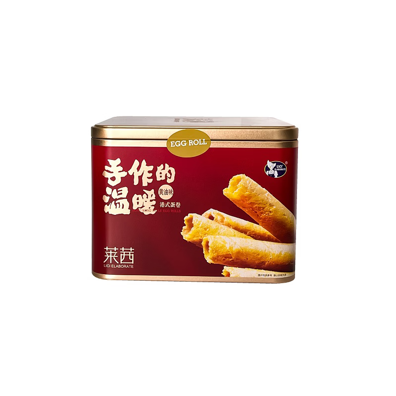 LICI ELABORATE莱茜 手作蛋卷礼盒300g原味黄油港式休闲零食 伴手礼中秋送礼团购 原味+黄油味 300g*1
