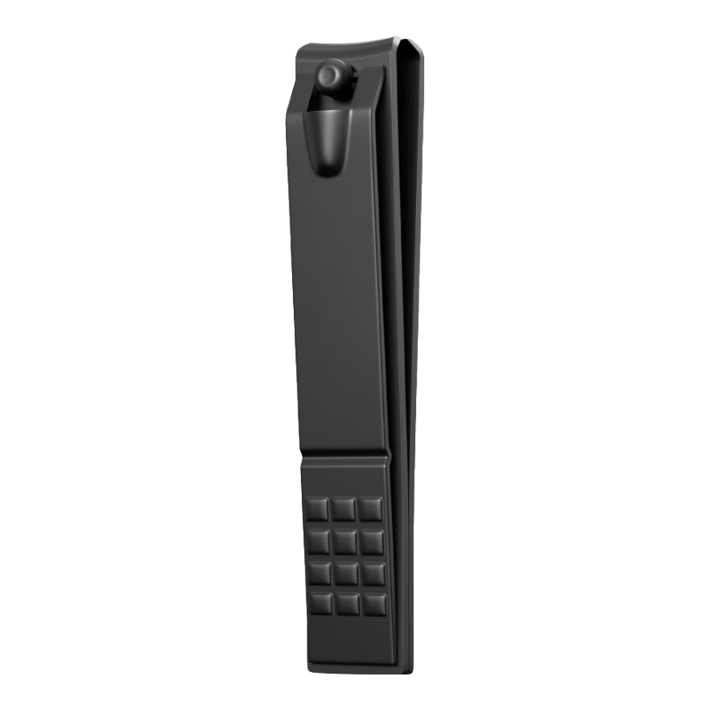 防飞溅指甲剪刀家用不锈钢指甲剪美甲店专用指甲刀斜口平口指甲刀 黑美人指甲刀1个-小号平口