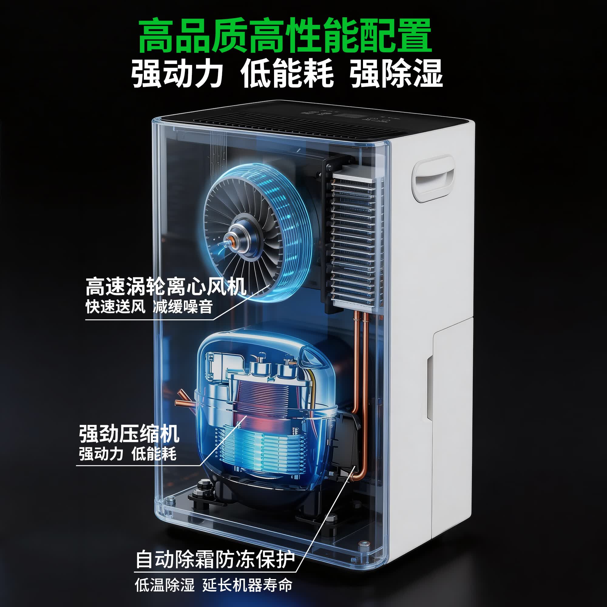 科格达除湿机/抽湿机 家用轻音吸湿器干衣净化抽湿器 回南天去湿防潮地下室干燥机 除湿净化除菌 12L/天 20-40㎡ 12GD/N7-DF3