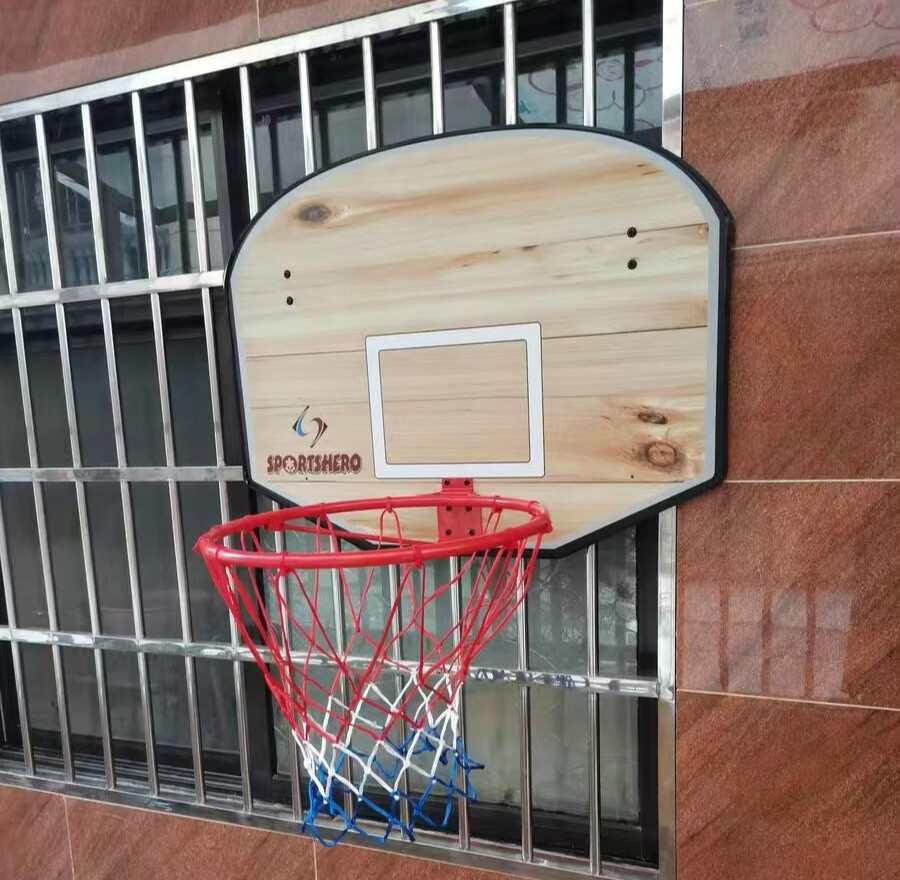 竞兽 挂式篮球架篮球板木质篮板铁篮框直径45cm可用标准球 标准直径