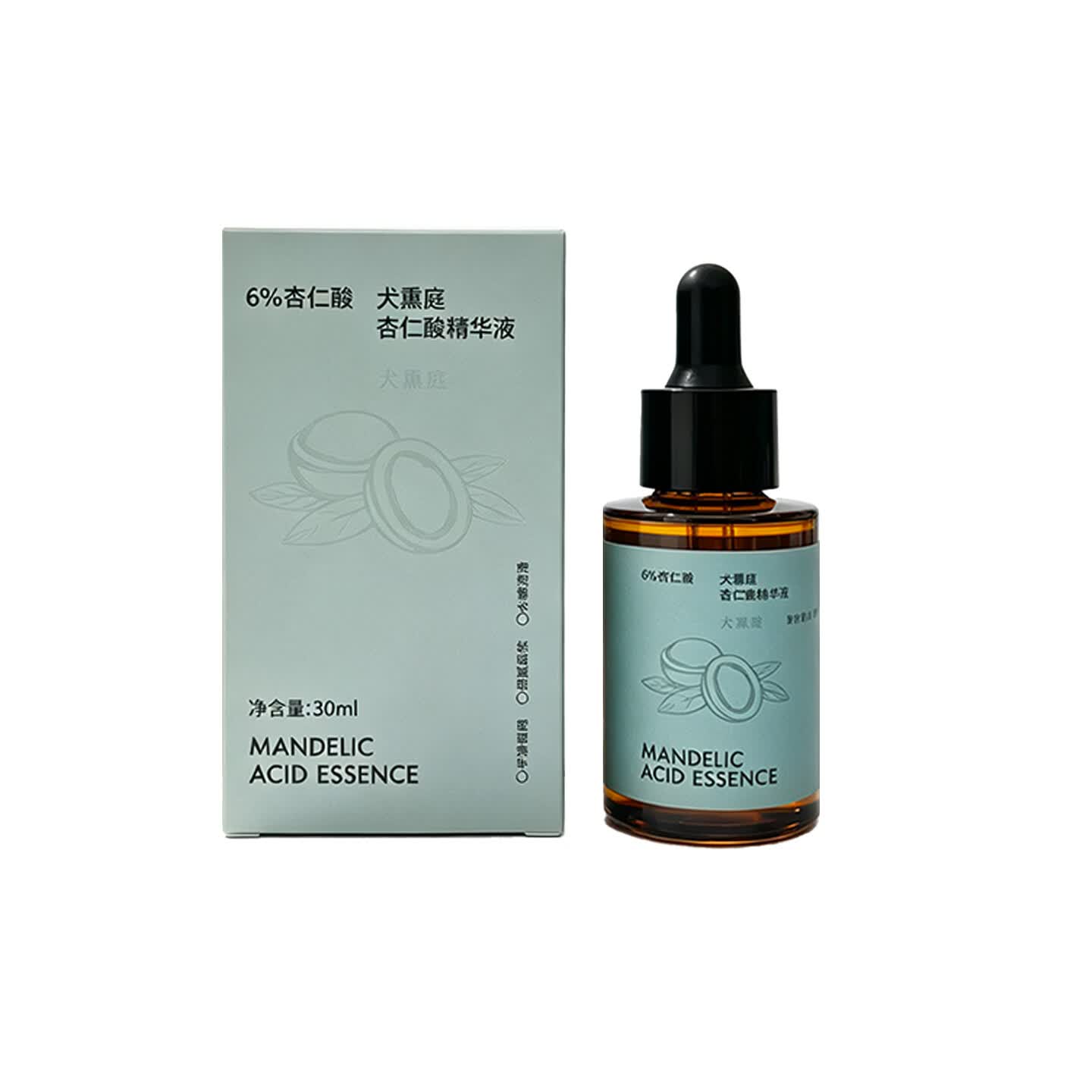 犬熏庭（DOG ROSEYARD）杏仁酸精华液6% 补水保湿果酸依克多因烟酰胺护肤品男女生日礼物 6%杏仁酸精华液30ml*2