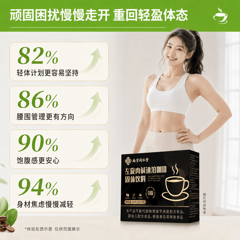 南京同仁堂左旋肉碱黑咖啡0糖0脂0卡减肥减脂瘦身高效代谢燃脂黑咖啡代餐 左旋肉碱黑咖啡 25条*1盒 【轻松享廋】