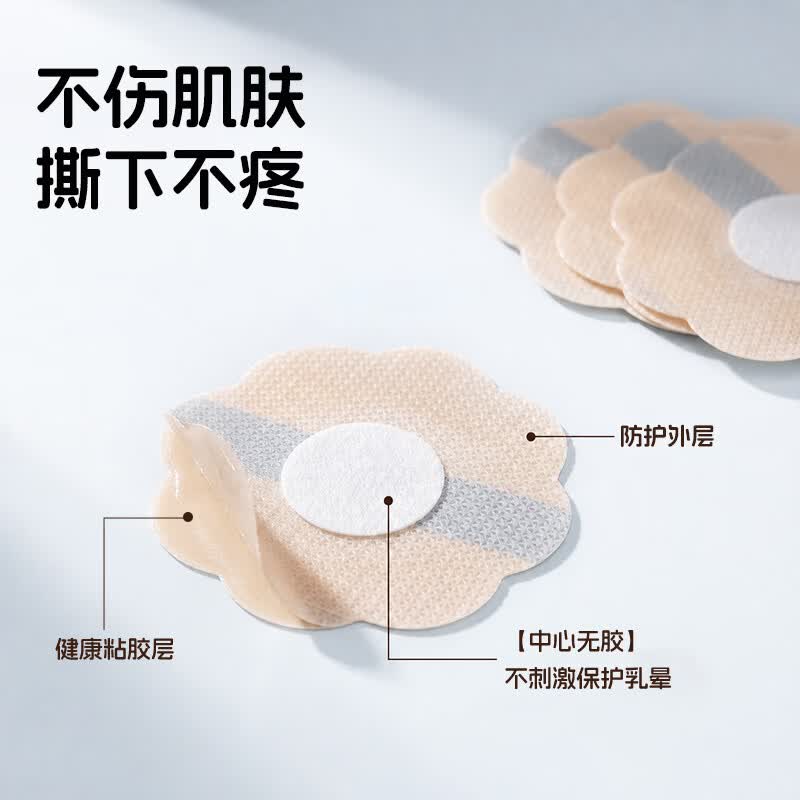 葵花游泳防护贴防水贴夏季一次性贴女防凸点隐形男士医用运动 2袋装【10贴/袋】