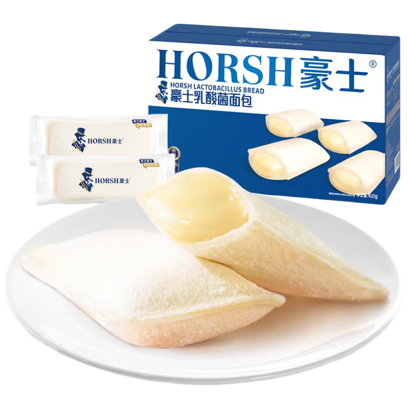 豪士乳酸菌面包420g零食早餐口袋酸奶夹心面包西式休闲糕点 【下午茶】乳酸菌面包420g