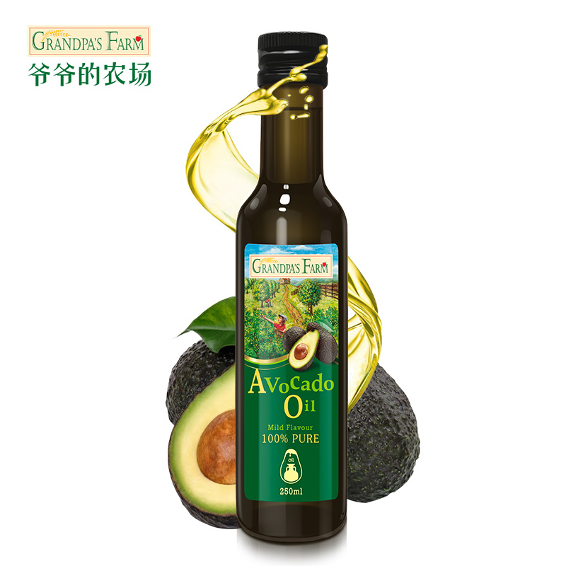 爷爷的农场GF食用油 牛油果油 热炒油 辅食添加油  250mL