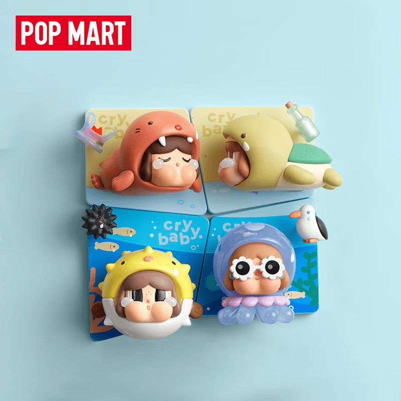 POP MART泡泡玛特 CRYBABY泪流成海系列冰箱贴盲盒潮玩周边礼物 随机1个 不支持七天无理由退换