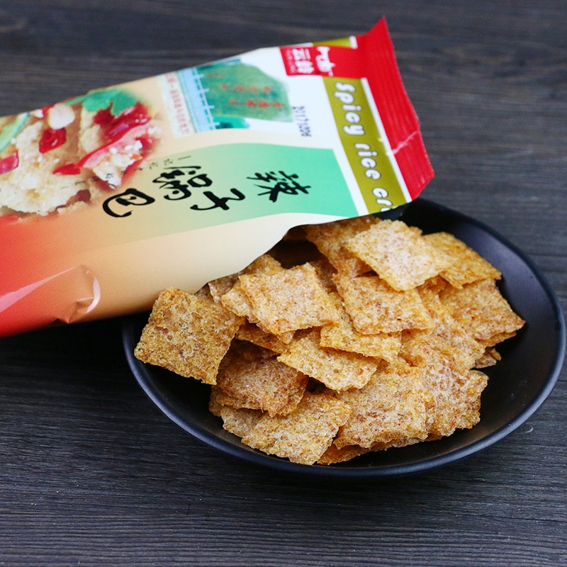 安徽宣城泾县特产辣子蘸酱包原味整箱宿舍零食炒菜 辣子锅巴52g*8袋