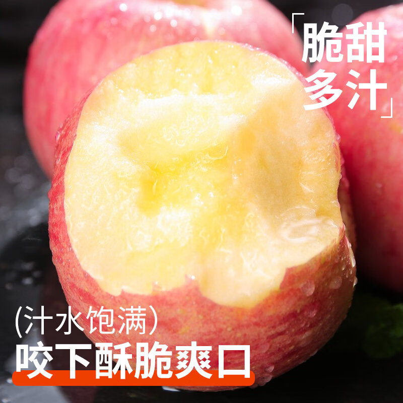 烟台红富士苹果产地直发脆甜多汁新鲜水果礼盒烟台苹果送礼整箱 尝鲜装75MM红富士6枚装