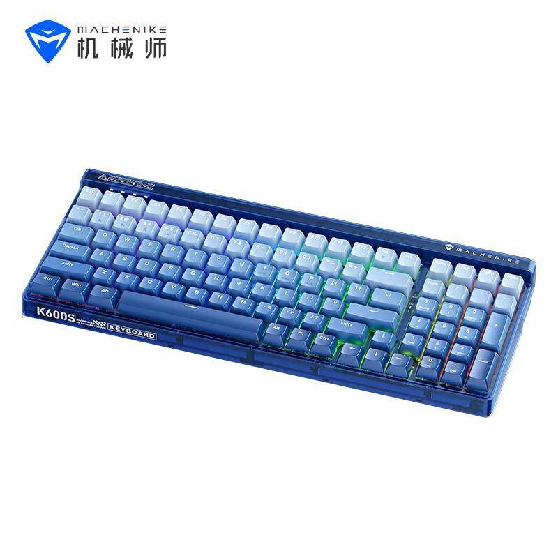 机械师 K600S 海月蓝键盘开启预售：支持三模连接，售 349 元