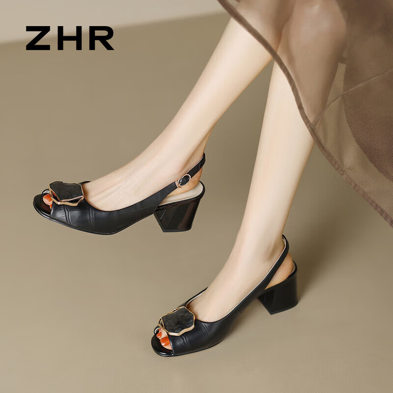 ZHR��ЬŮ�ļ����ŷ��۴ָ�Ь��Ů¶ֺ�ٴ�����ŮЬ S172 ��ɫ 38 