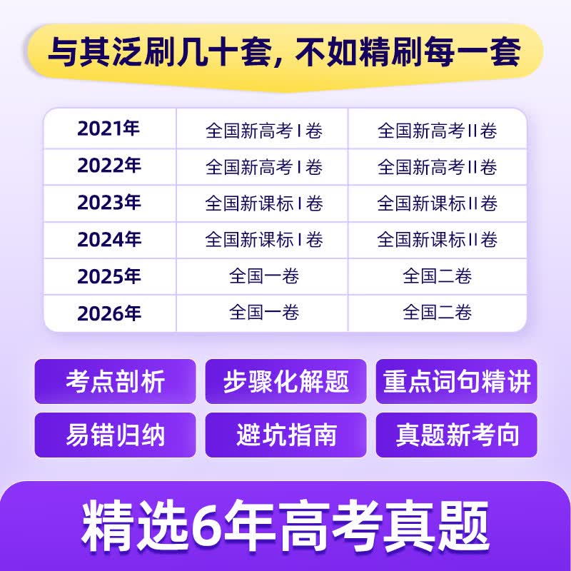 【准高三暑假】2027闪过英语高考真题新高考全国卷高一高二高三高中一二三轮高三复习资料 6年真题(2021-2026)