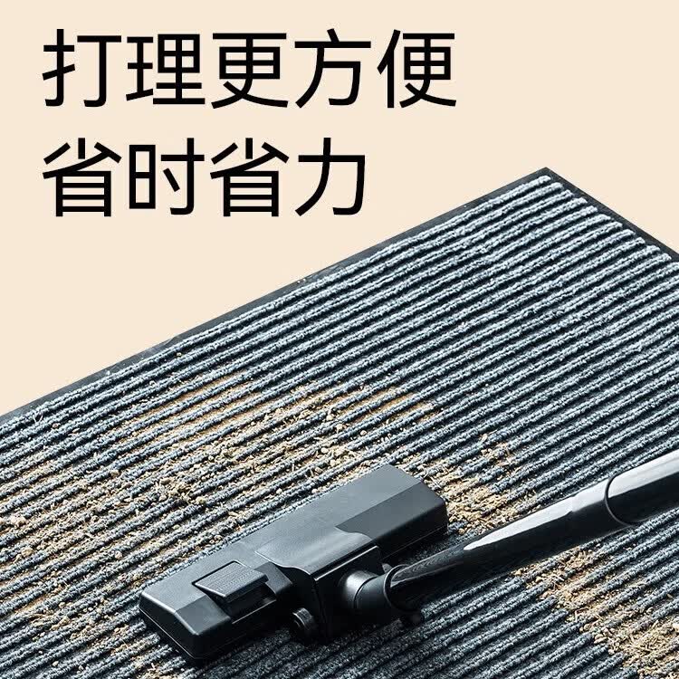 雨萱入户门地垫耐脏免洗门口高端脚垫门垫除尘抗污多用耐磨家用地毯 简约-麦穗纹【黑边】 80cm*120cm