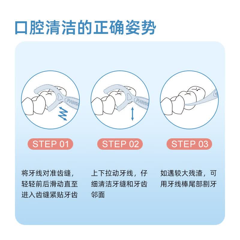XOERMIOY牙线棒 家庭装家用牙签一次性牙线 盒装 牙线50支x6盒 【共300支】