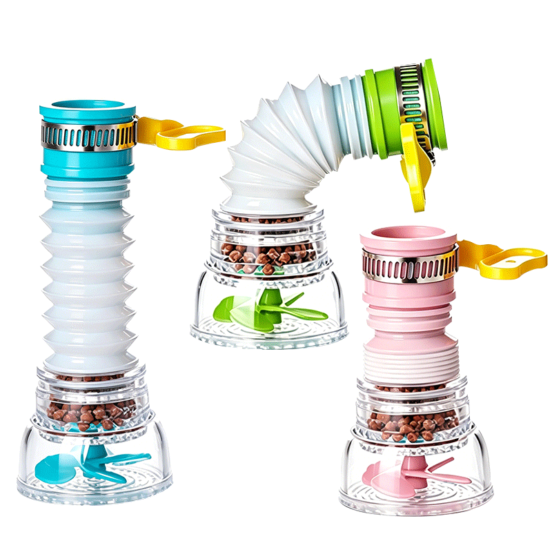 维简水龙头防溅头过滤器厨房防溅水龙头过滤延伸器神器万能接头3色3个