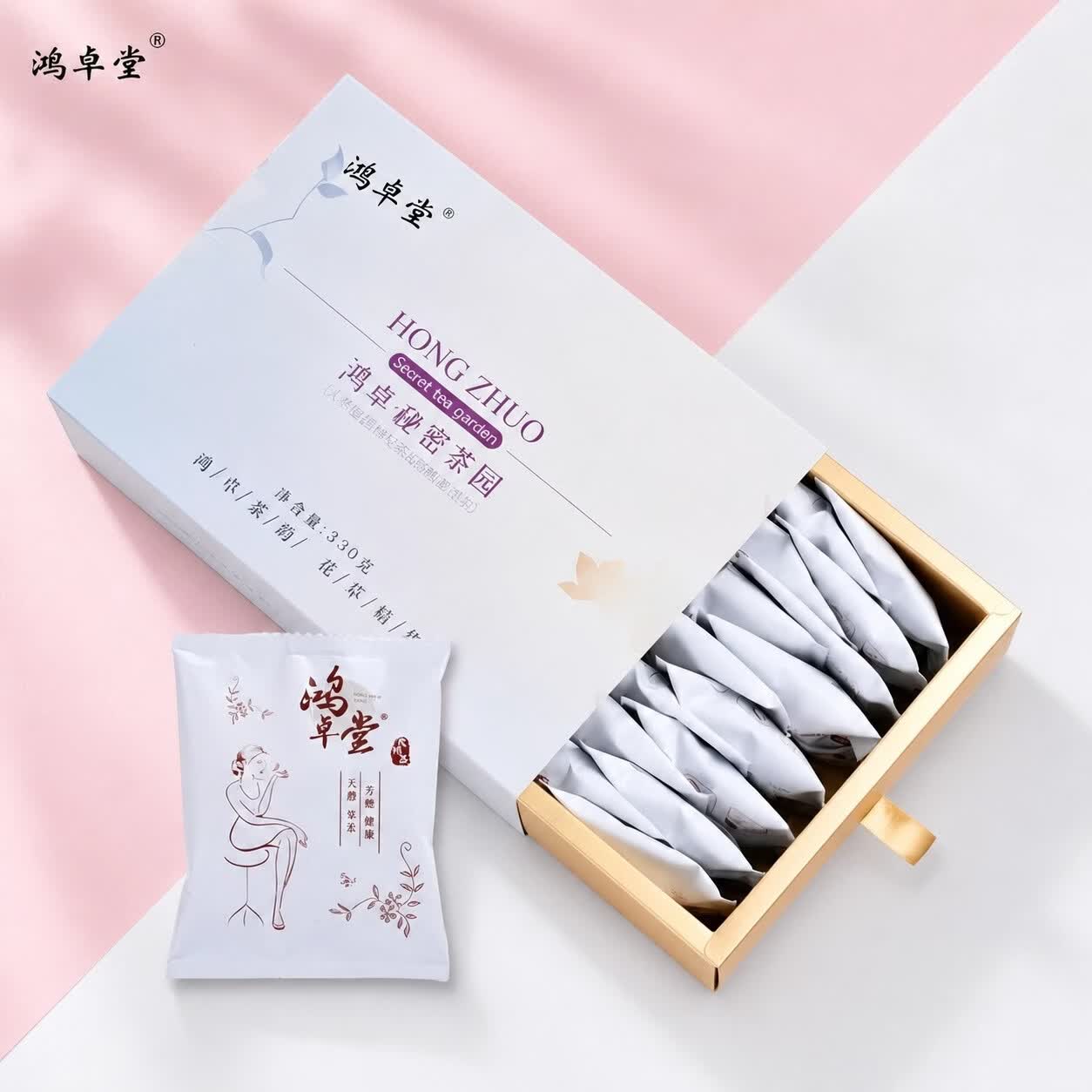 鸿卓堂人参桂圆枸杞茶+黑糖姜枣茶女性益气养血暖宫养生茶组合装礼盒 人参桂圆枸杞150g+黑糖姜枣茶180g 330g*1盒