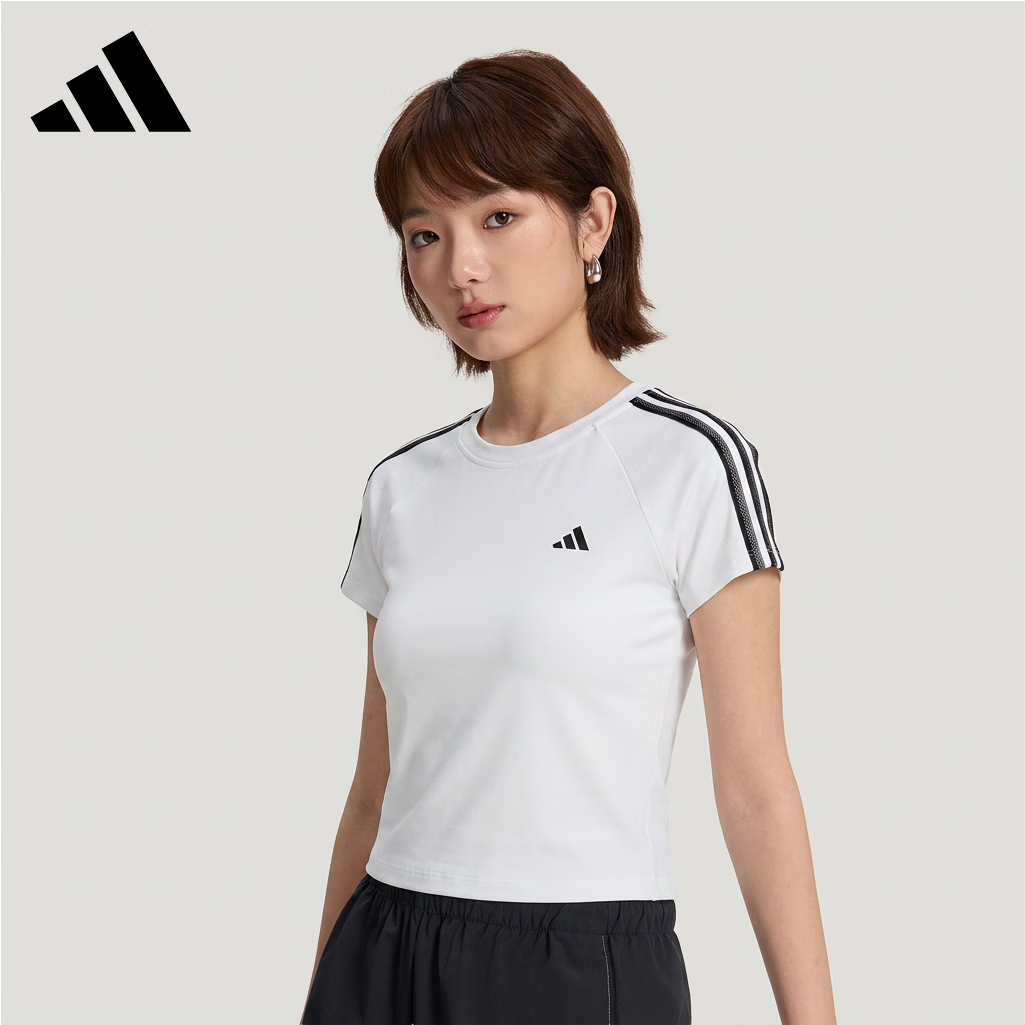 阿迪达斯（adidas）女 运动型格系列 FAV 3S TEE 1 短袖T恤 KZ1526 白色 M