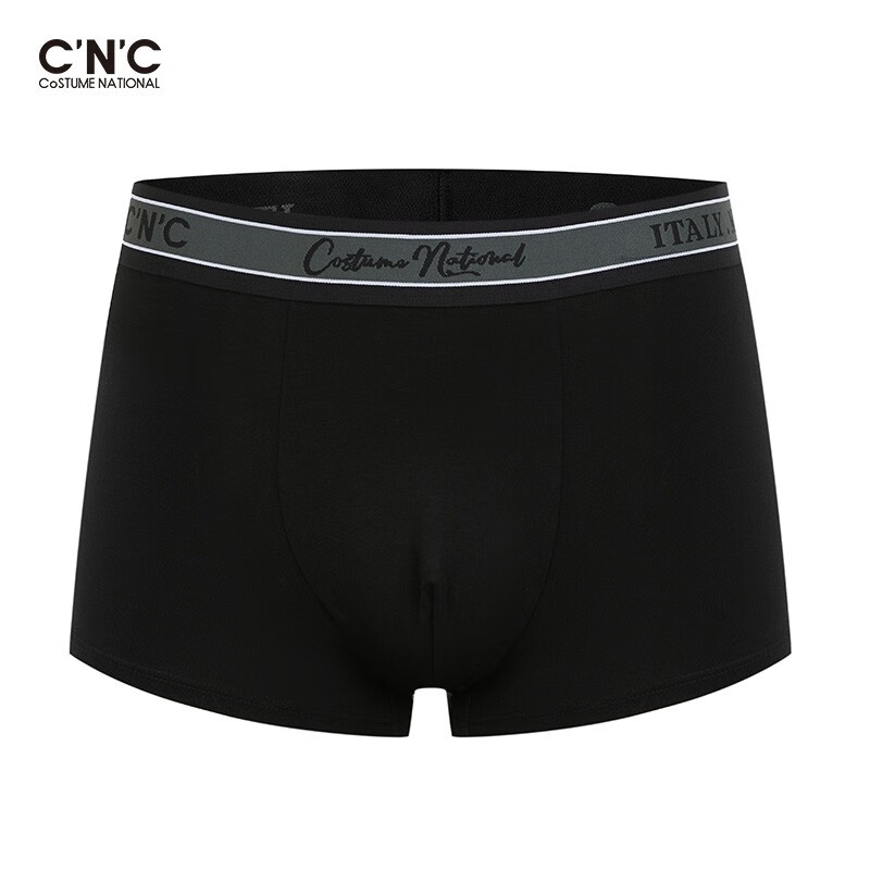 cnc【定制礼品】cnc品牌个性字母logo时尚男士内裤 黑色 s