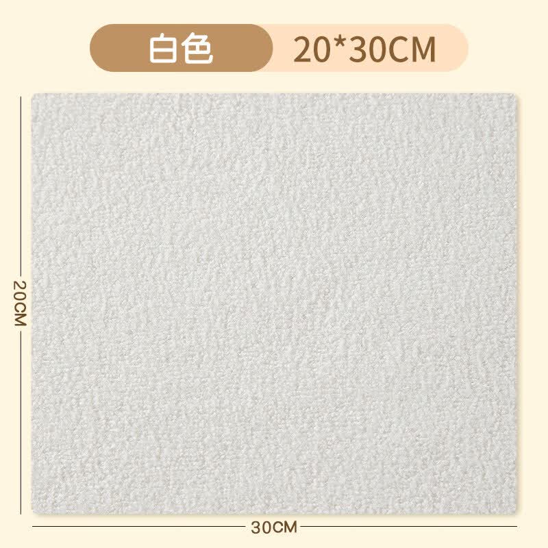 千百绘宝宝魔术贴柔软静音婴儿起毛布儿童衣服软布无声自粘粘扣带 白色20*30cm毛+勾【一对装】