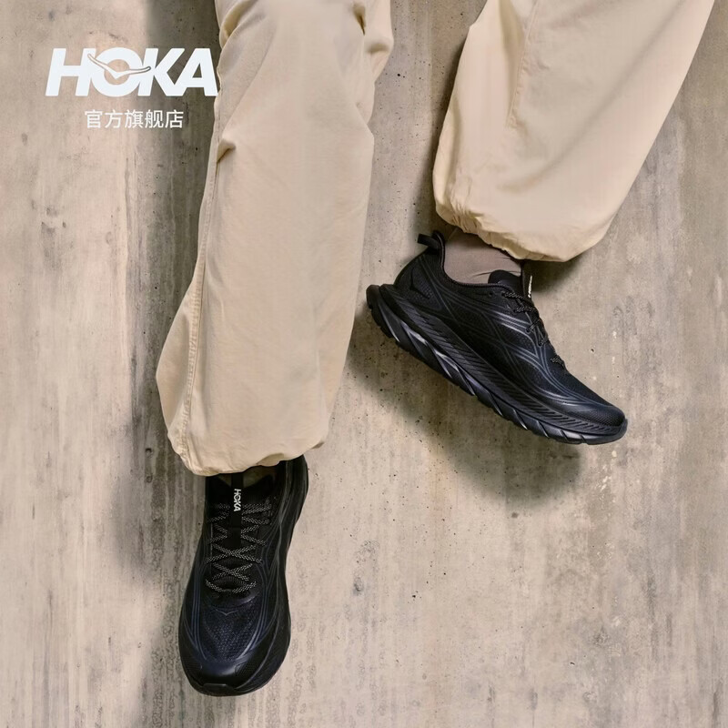 HOKA男款夏舒适轻盈运动休闲鞋马赫先锋版MACH REMASTERED耐磨透气 【新色】黑曜石/黑曜石 42