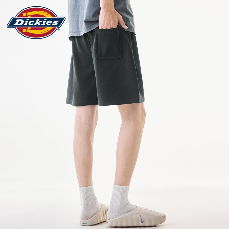 Dickies港式复古休闲短裤男士2026夏季新款宽松运动凉感透气五分裤子男装 黑色 【官方正品】 XL 【建议130-145斤】