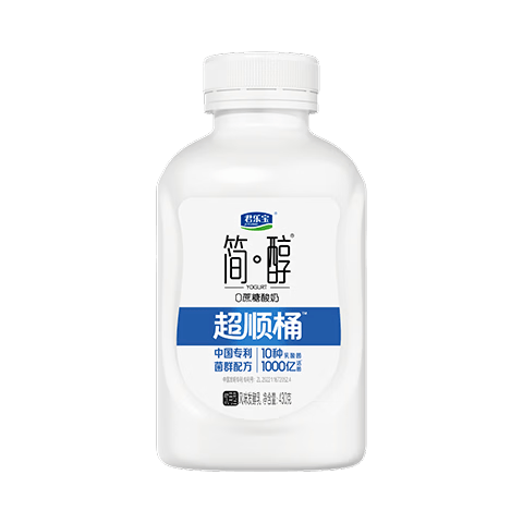 君乐宝简醇 0蔗糖 风味发酵乳430g*1瓶舒畅超顺桶 千亿活菌