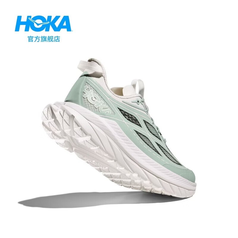 HOKA女款夏舒适轻盈运动休闲鞋马赫先锋版MACH REMASTERED耐磨透气 【新色】晨霜白/苍苔绿 38