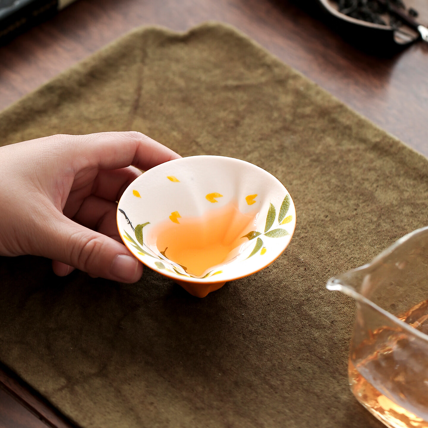 元禾厚望陶瓷主人杯藏猫单杯茶杯男女士个人专用茶具家用好看独特喝茶杯子 紫藤戏蝶-藏猫杯(礼盒装) 无规格