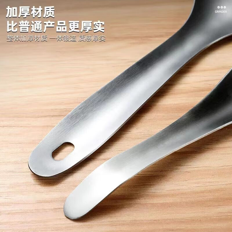 【工厂直销】不锈钢磨姜器蒜泥器磨姜泥勺子姜蓉器家用研磨磨碎辅 410不锈钢磨姜器铲型【1个装】