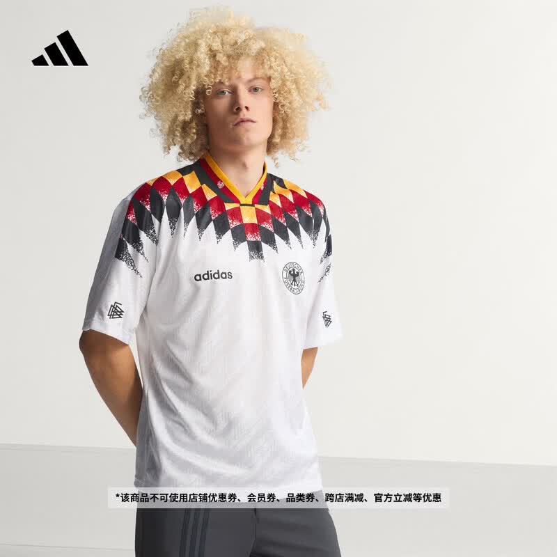 adidas 维尔茨同款 德国队1994复古足球休闲文化短袖球衣阿迪达斯   白色   M