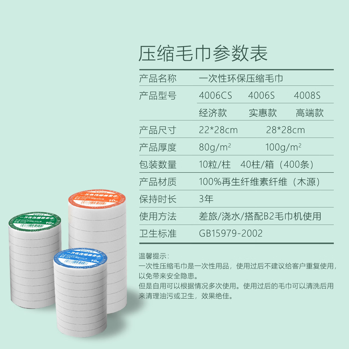 一次性压缩毛巾便携加大加厚无添加可降解医护级环保洗脸巾批发装 【4008S高端款】-28*28cm-100g 5箱2000条