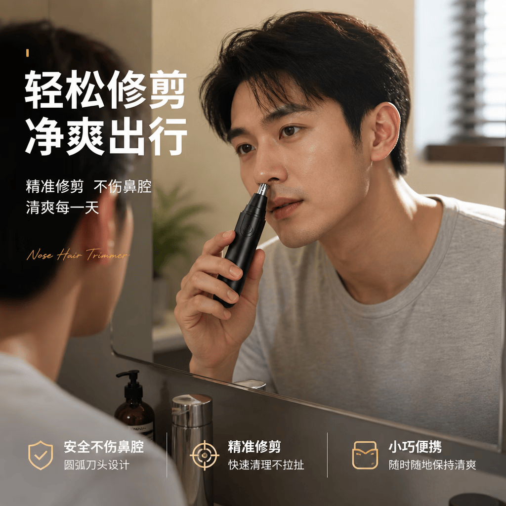 黑麦电动鼻毛修剪器男士专用剃鼻毛修剪刀神器电动便携式全自动清洁刮鼻毛送爸爸送男友 N6【新升级高速电机】