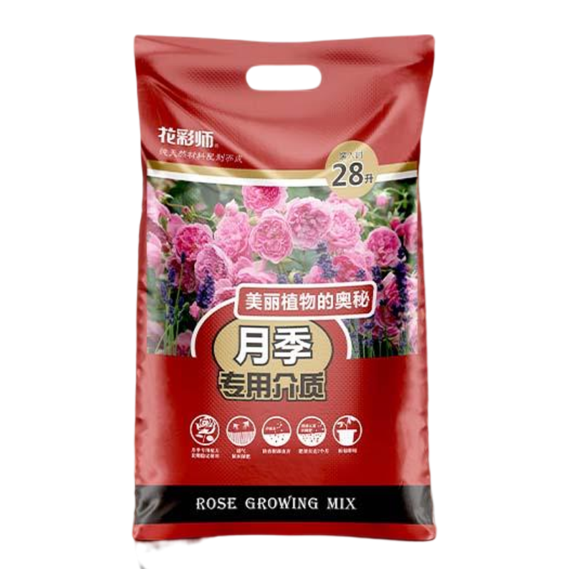 花彩师月季专用营养土大袋月季专用土爬藤灌木花苗盆栽种植土养花量贩装 28L月季专用土（1包）