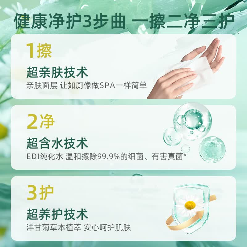 内庭上用北京同仁堂 洋甘菊精粹奢护湿巾湿厕纸【60抽/包】擦除99.9%细菌 【有痔专享】 60抽*5包