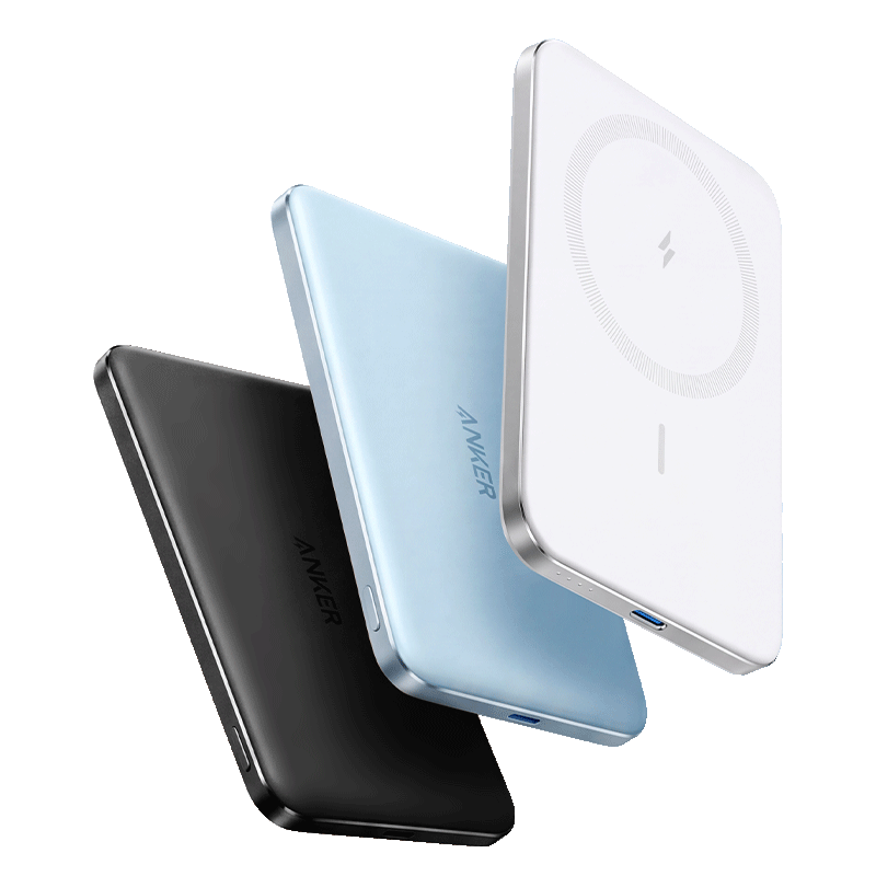 支持苹果 15W 无线闪充：安克 Air 磁吸充电宝 5000mAh 329 → 248 元直降