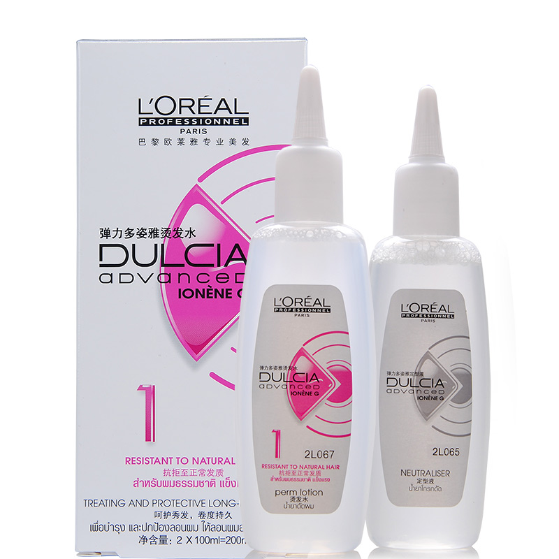 欧莱雅(loreal)烫发水弹力多姿雅冷烫精100ml*2离子烫不加热烫卷发大
