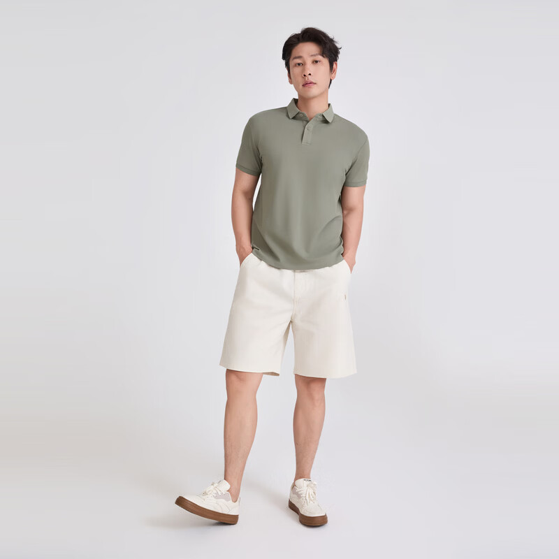 雪中飞POLO衫短袖T恤26新款舒适透气抑菌凉感百搭休闲商务polo短袖t恤 军绿|4429 XL /180/96A