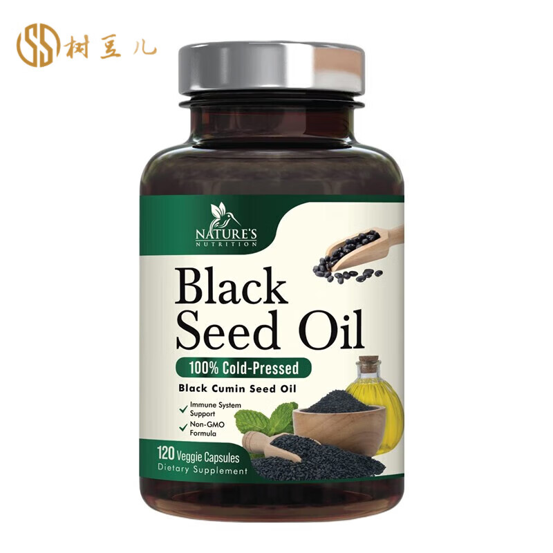 jphznb美国nature's 黑孜然籽油1000mg120粒胶囊black seed