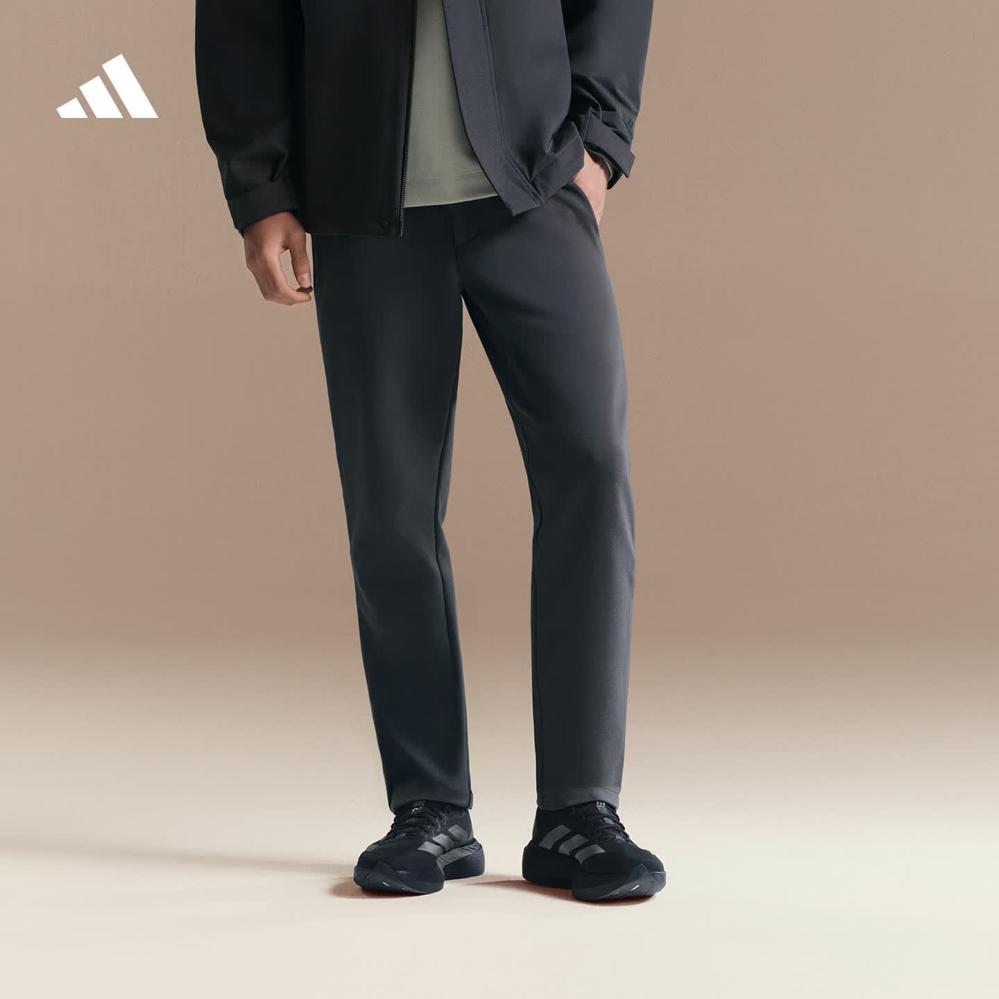 adidas武宗系列透湿保暖商务休闲锥形运动裤男阿迪达斯轻运动