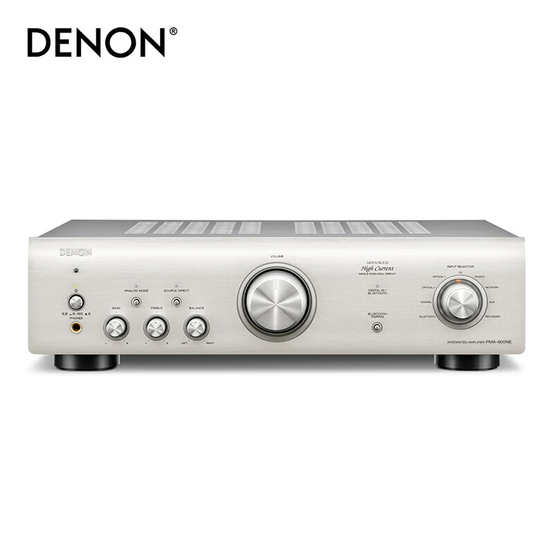 天龙（DENON）PMA-600NE/PMA-900HNE 音箱 音响 Hi-Fi发烧音响 带蓝牙 数字输入HiFi立体声功放 银色 PMA-600NE【注册保修2年】