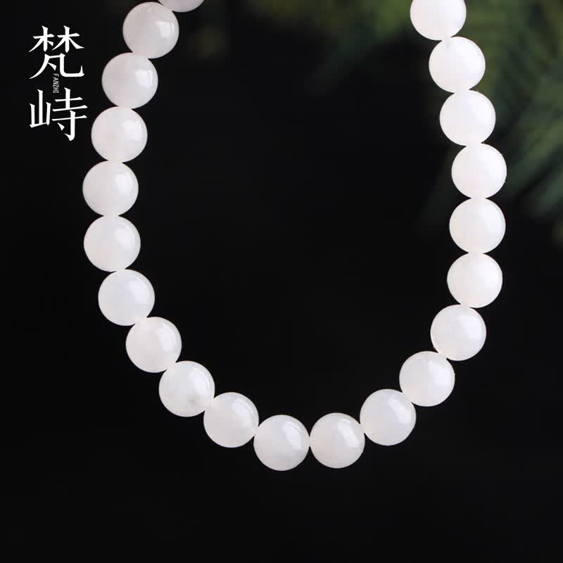 梵峙8翡翠白月光圆珠手串单圈手链缅甸A货送证书 默认